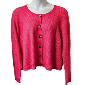 TORRID New Pink Peacock Vegan Cashmere Plus Size Crop Cardigan 3X